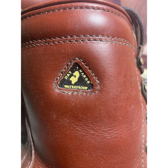 Golden Retriever Mens Brown Leather Work Boots 13 W - Picture 5 of 14